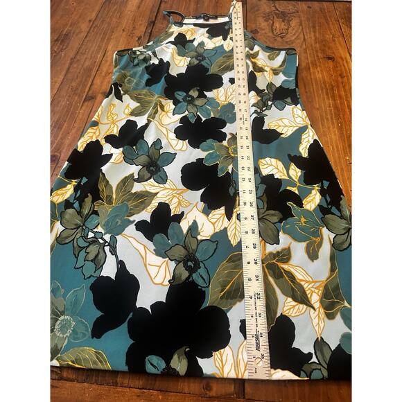 Boston Proper Size Medium Beyond Travel Shadow Florals High Neck Short Dress - Picture 9 of 14
